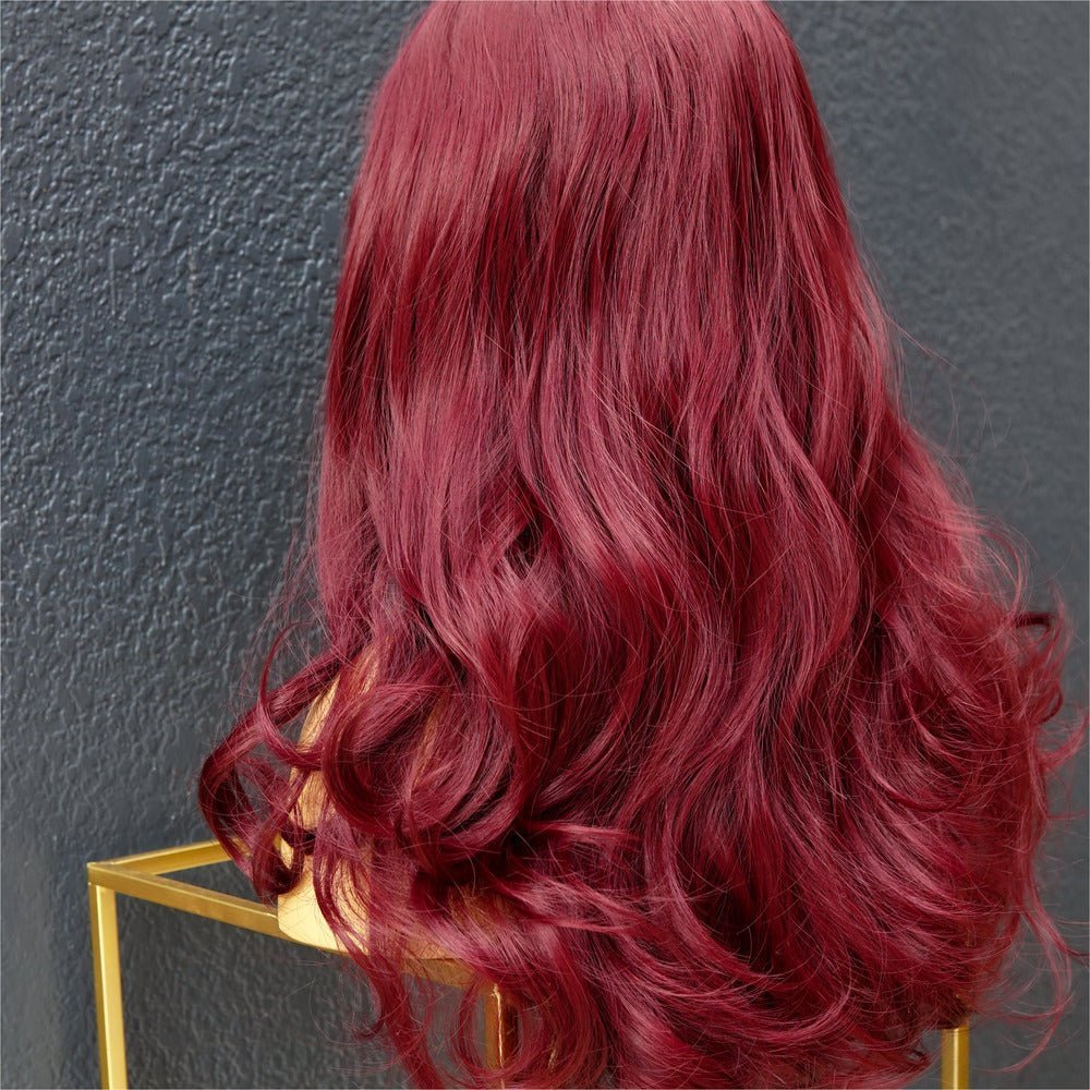 JESSICA Burgundy Fringe Wig - Milk &amp; Honey Wigs
