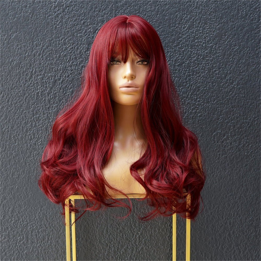 JESSICA Burgundy Fringe Wig - Milk &amp; Honey Wigs