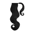 JET BLACK Remy Human Hair Ponytail - Milk & Honey Wigs