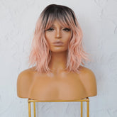 JORDAN Ombre Pink Bob Fringe Wig - Milk & Honey Wigs