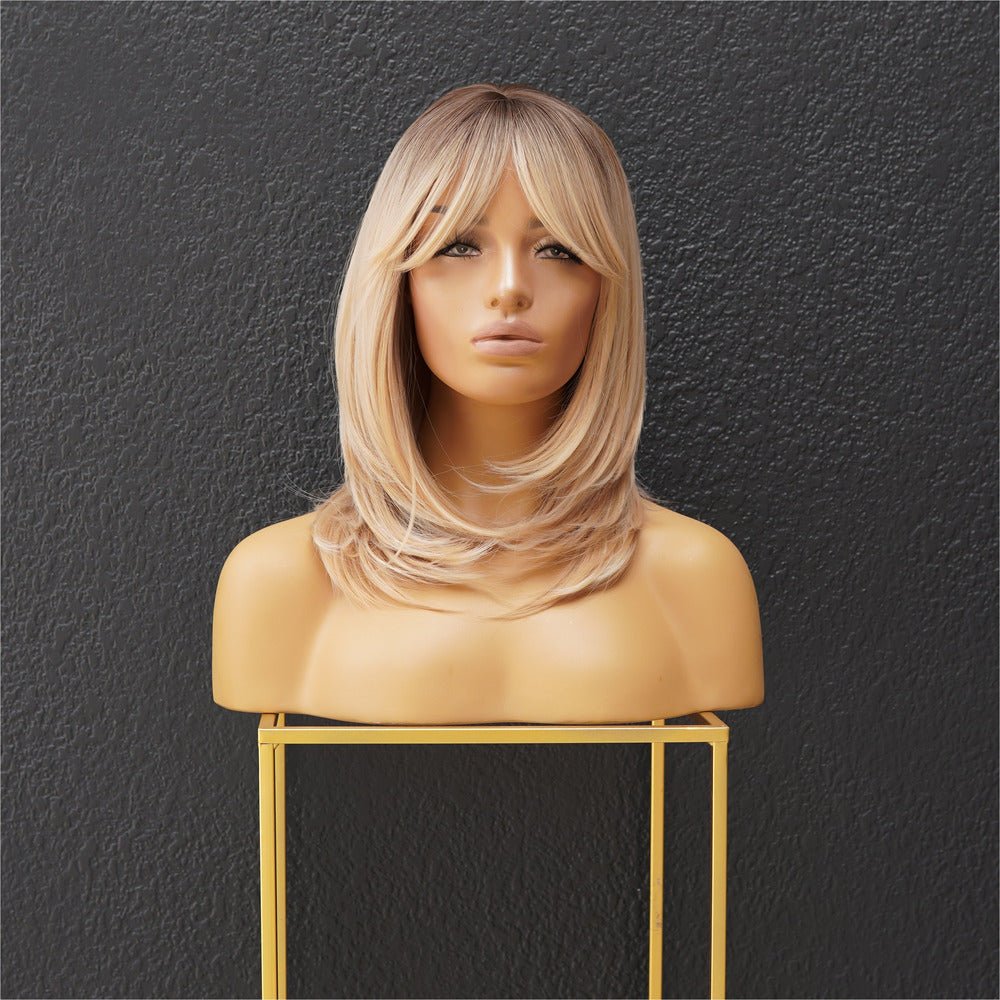 JULIE Blonde Ombre Fringe Wig - Milk &amp; Honey Wigs