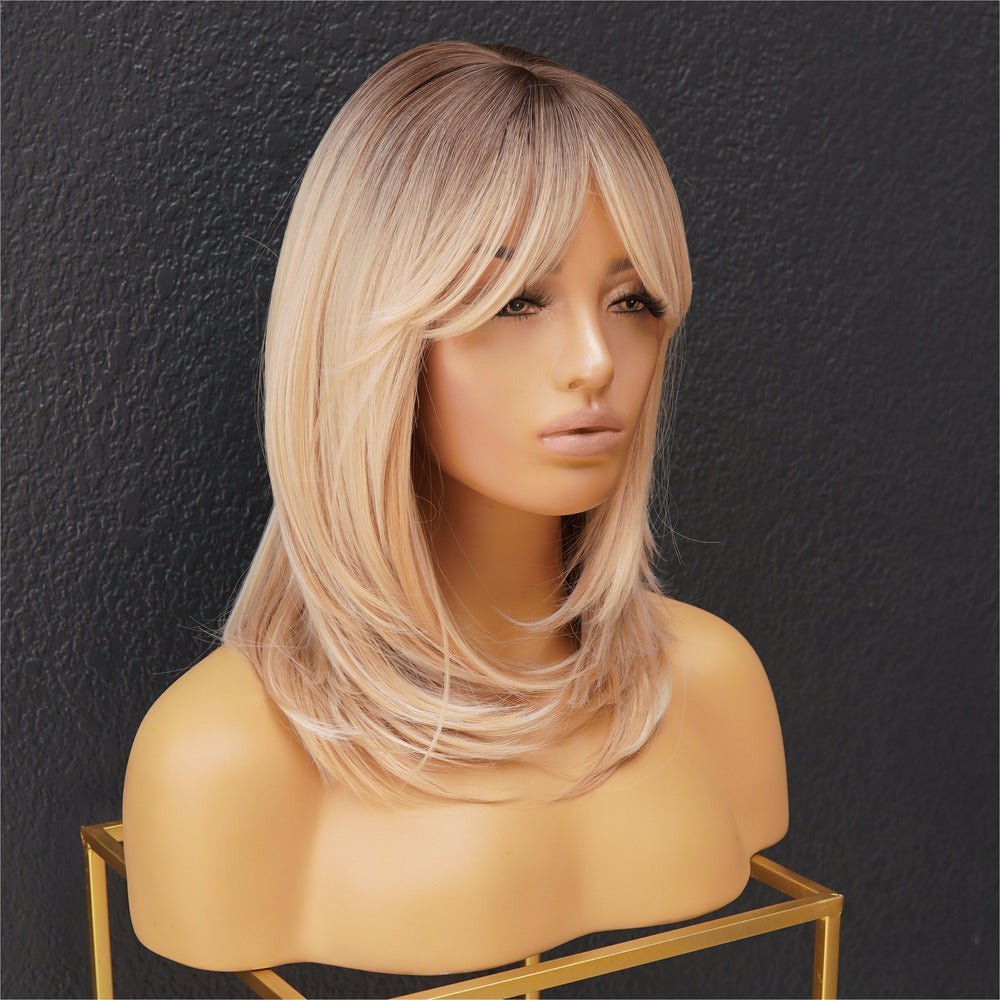 JULIE Blonde Ombre Fringe Wig - Milk &amp; Honey Wigs