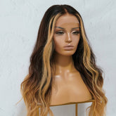 KARINA Brown Human Hair Lace Front Wig - Milk & Honey Wigs