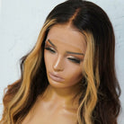 KARINA Brown Human Hair Lace Front Wig - Milk & Honey Wigs