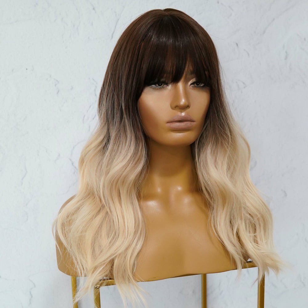 KARLEE Brown Ombre Fringe Wig - Milk &amp; Honey Wigs