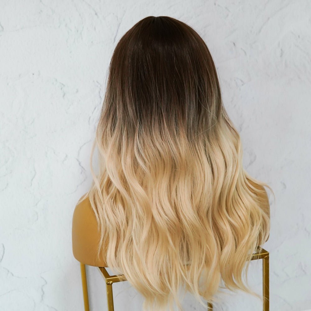 KARLEE Brown Ombre Fringe Wig - Milk &amp; Honey Wigs