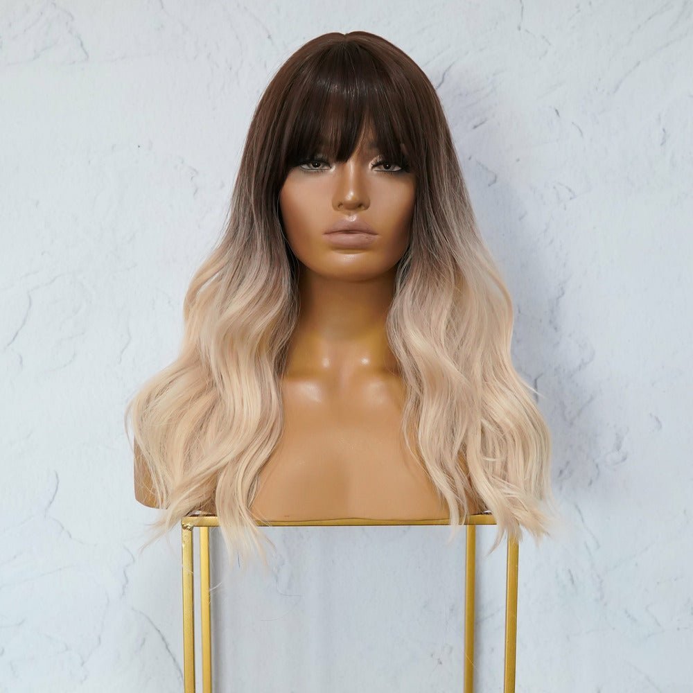 KARLEE Brown Ombre Fringe Wig - Milk &amp; Honey Wigs