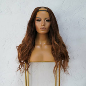 KATIE Ombre Brown Human Hair U Part Wig - Milk & Honey