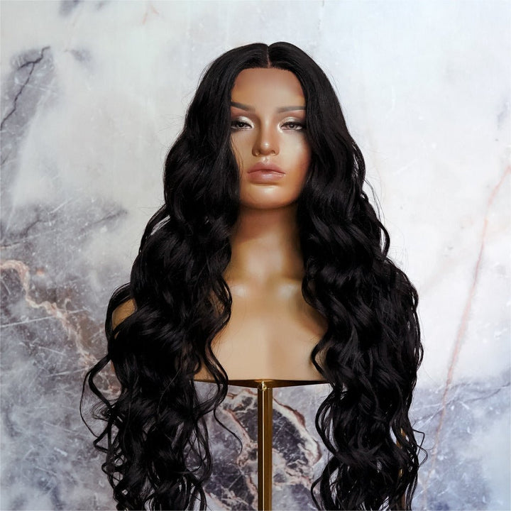 KEHLANI Black 30" Lace Front Wig - Milk & Honey