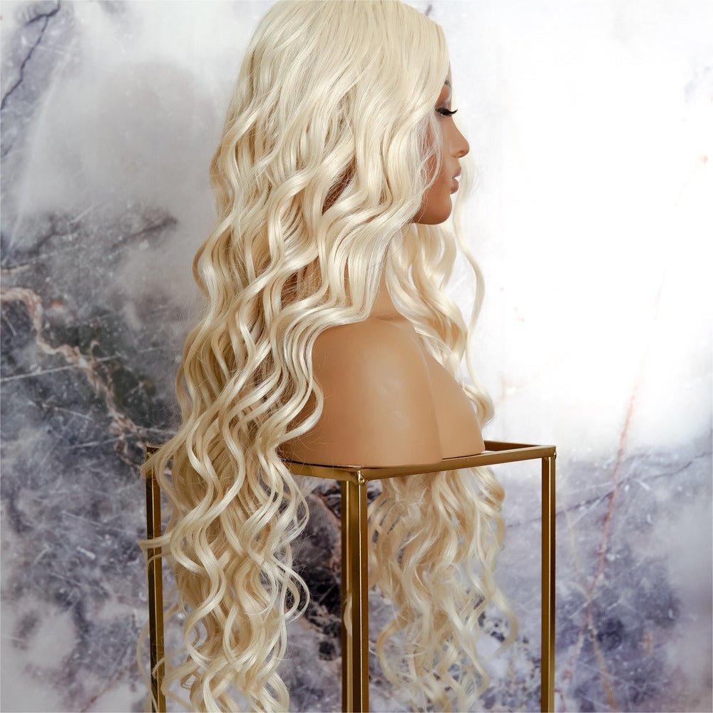 KEHLANI Blonde 30&quot; Lace Front Wig - Milk &amp; Honey Wigs