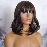 KELLY Dark Brown Fringe Wig - Milk & Honey
