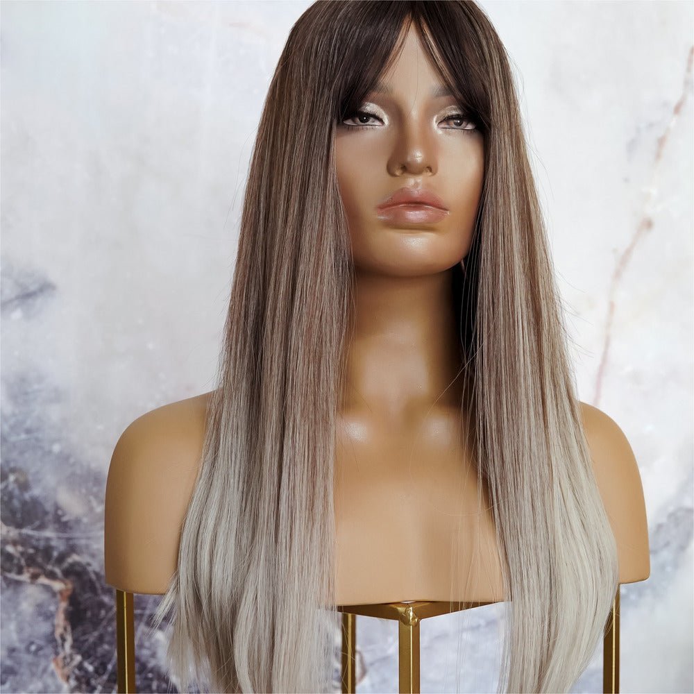 KENDAL Brown Ombre Fringe Wig - Milk & Honey Wigs