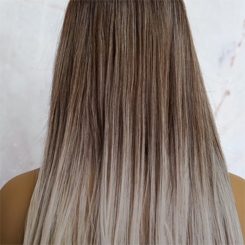 KENDAL Brown Ombre Fringe Wig - Milk & Honey Wigs