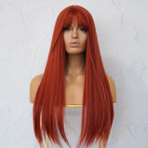 KERRY Red Fringe Wig - Milk & Honey Wigs