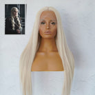 KHALEESII COSPLAY - CLEO Platinum White Blonde Human Hair Lace Front Wig - Milk & Honey Wigs
