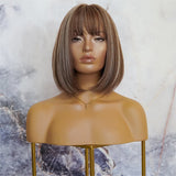 KIKI Blonde Highlights Fringe Wig - Milk & Honey