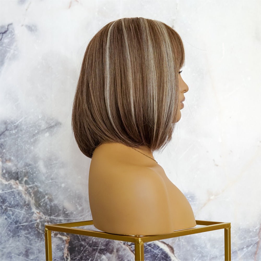 KIKI Blonde Highlights Fringe Wig - Milk & Honey