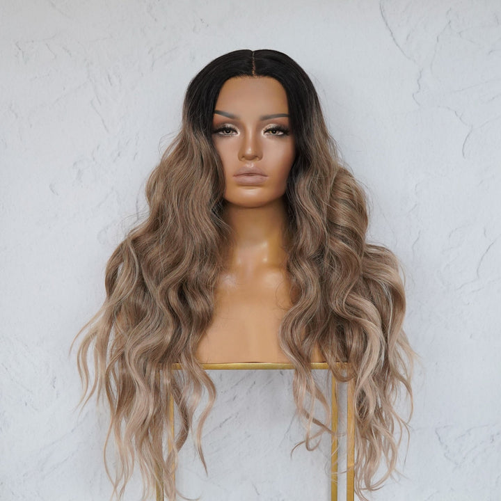 KORA Ombre Brown Lace Front Wig - Milk & Honey