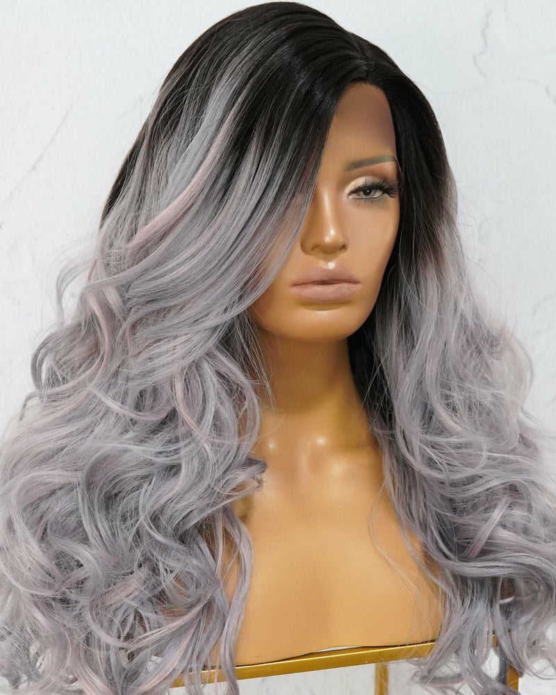 KYLE Grey Ombre Lace Front Wig - Milk & Honey