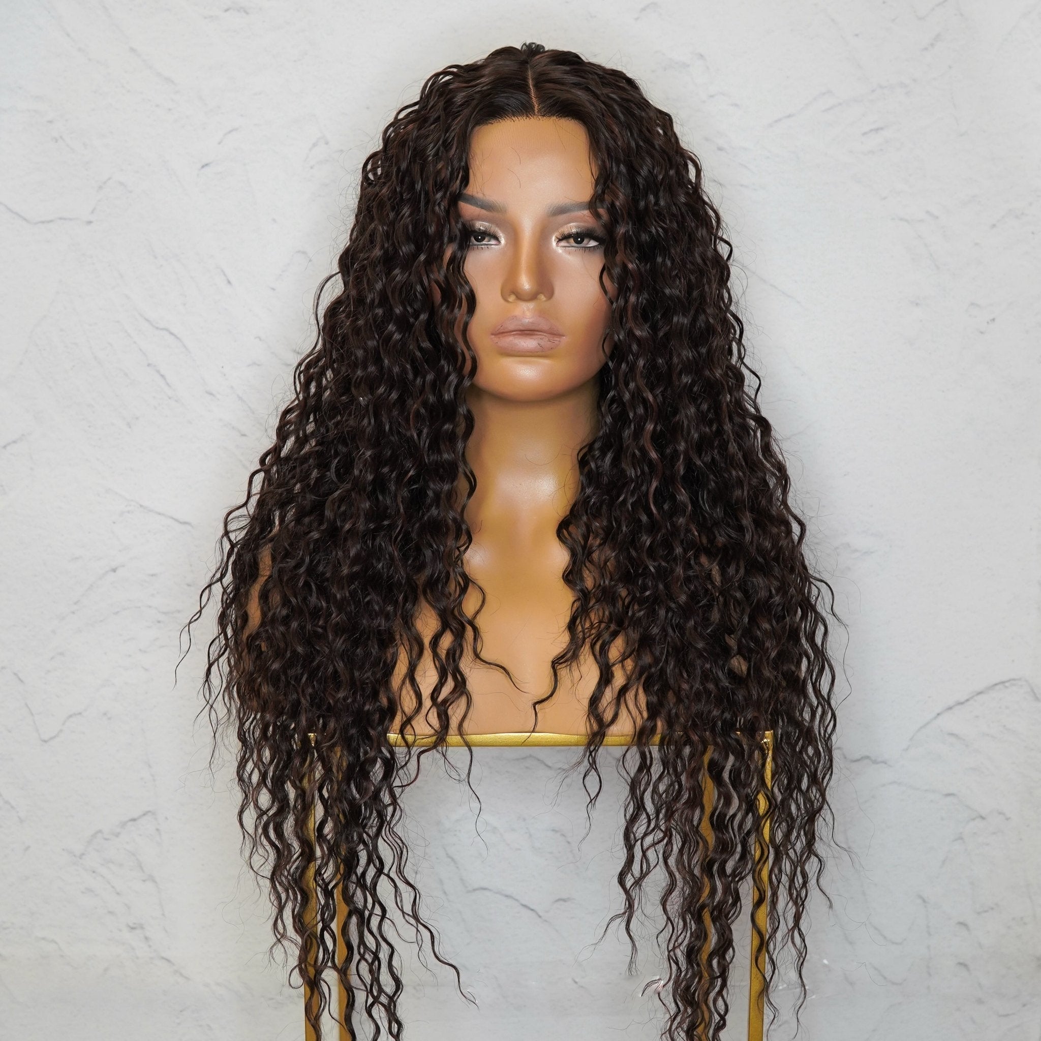 LALA Darkest Brown Lace Front Wig - Milk &amp; Honey Wigs