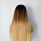 LANIE Ombre Brown Human Hair Lace Front Wig - Milk & Honey Wigs