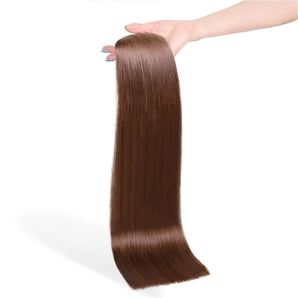 LATTE shade 6 human hair clip-in hair extensions | Milk &amp; Honey Wigs