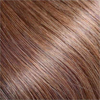 LATTE shade 6 human hair clip-in hair extensions | Milk &amp; Honey Wigs
