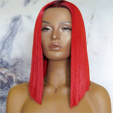 LAURA Red Ombre Lace Front Wig - Milk & Honey Wigs