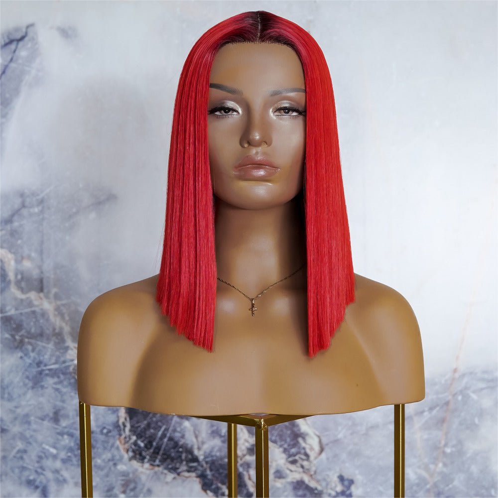 LAURA Red Ombre Lace Front Wig - Milk & Honey