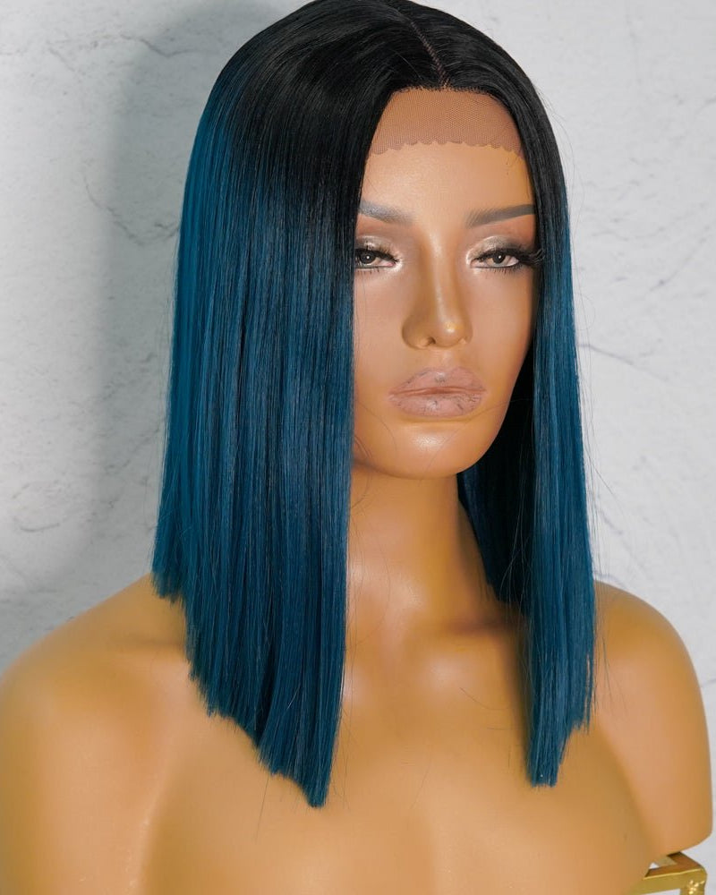 LAURA Teal Ombre Lace Front Wig - Milk & Honey