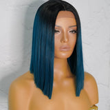 LAURA Teal Ombre Lace Front Wig - Milk & Honey