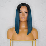 LAURA Teal Ombre Lace Front Wig - Milk & Honey