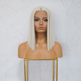 LAURA White Platinum Blonde Lace Front Wig - Milk & Honey