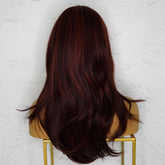 LAYTON Burgundy Fringe Wig - Milk & Honey Wigs