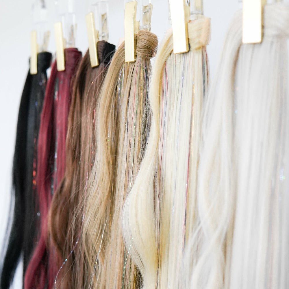 LEAHA synthetic glitter straight ponytail, 22 inch | Milk &amp; Honey Wigs