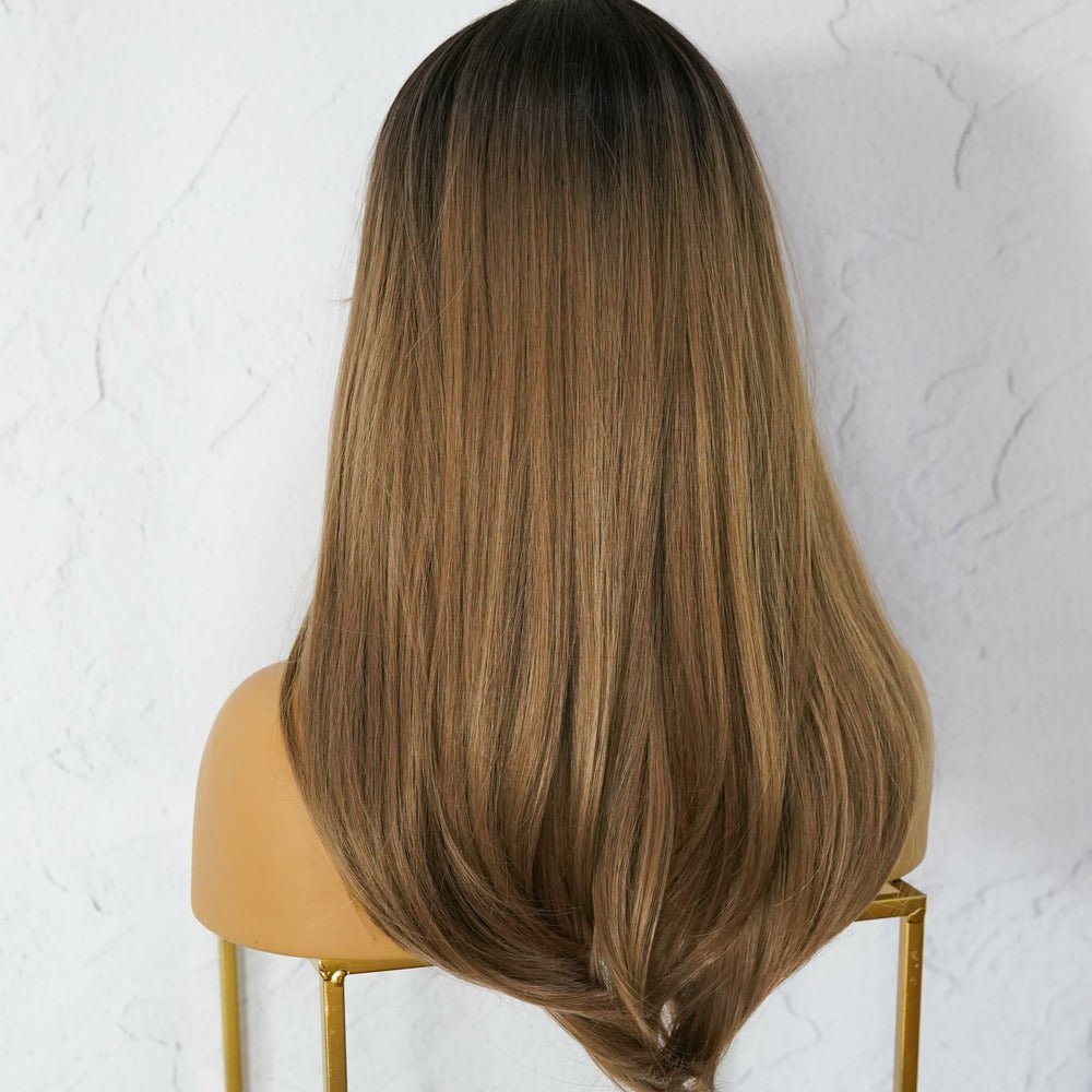 LILAH Brown Ombre Fringe Wig - Milk & Honey Wigs
