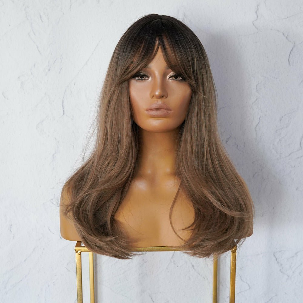 LILAH Brown Ombre Fringe Wig - Milk & Honey Wigs