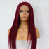 LILLY Burgundy Red Human Hair Lace Front Wig - Milk & Honey Wigs