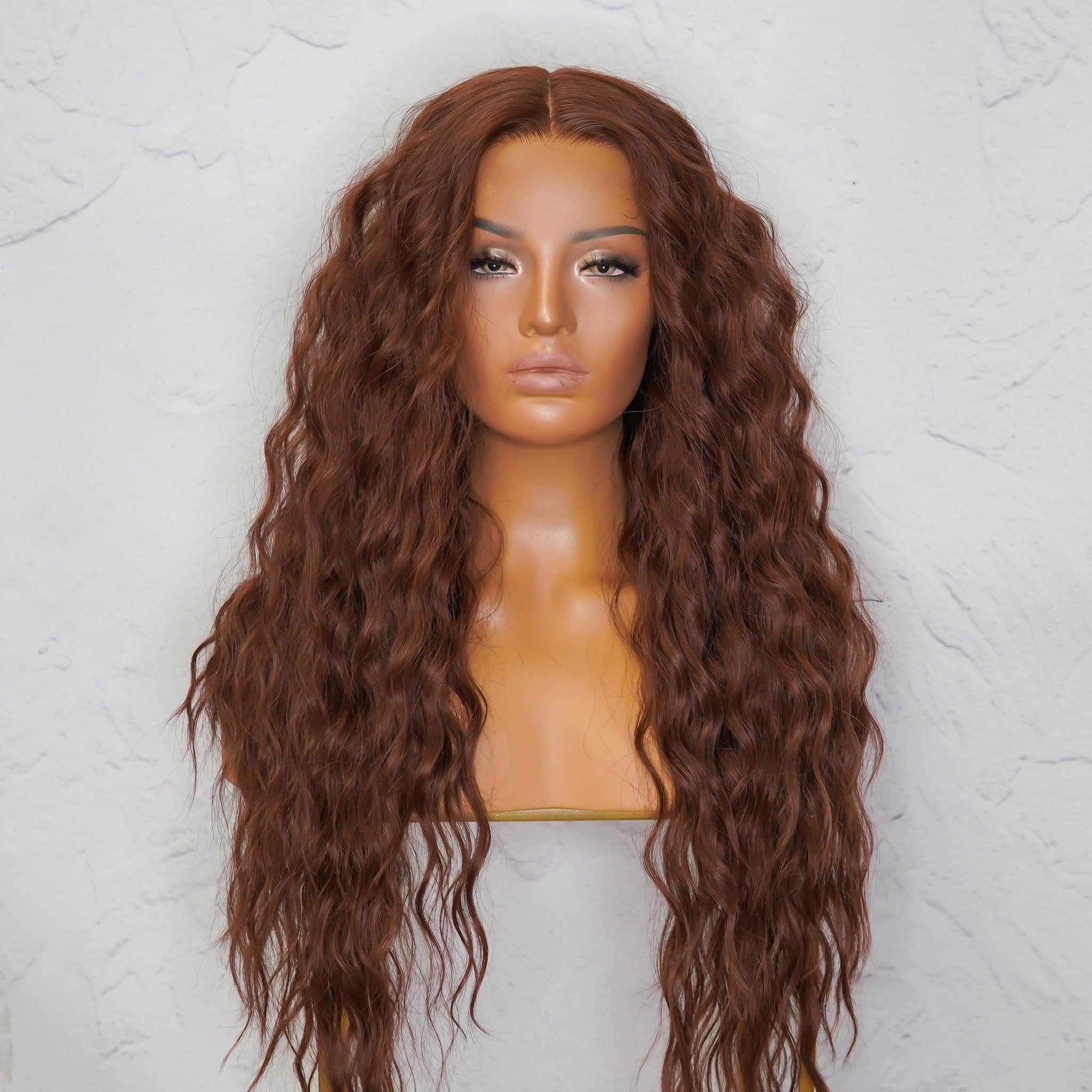 LILY 30&quot; Chocolate Brown Lace Front Wig - Milk &amp; Honey Wigs