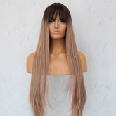 LIRA Caramel Ombre Fringe Wig - Milk & Honey Wigs