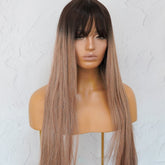 LIRA Caramel Ombre Fringe Wig - Milk & Honey Wigs