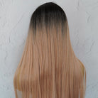 LIRA Dusty Caramel Pink Ombre Fringe Wig - Milk & Honey Wigs
