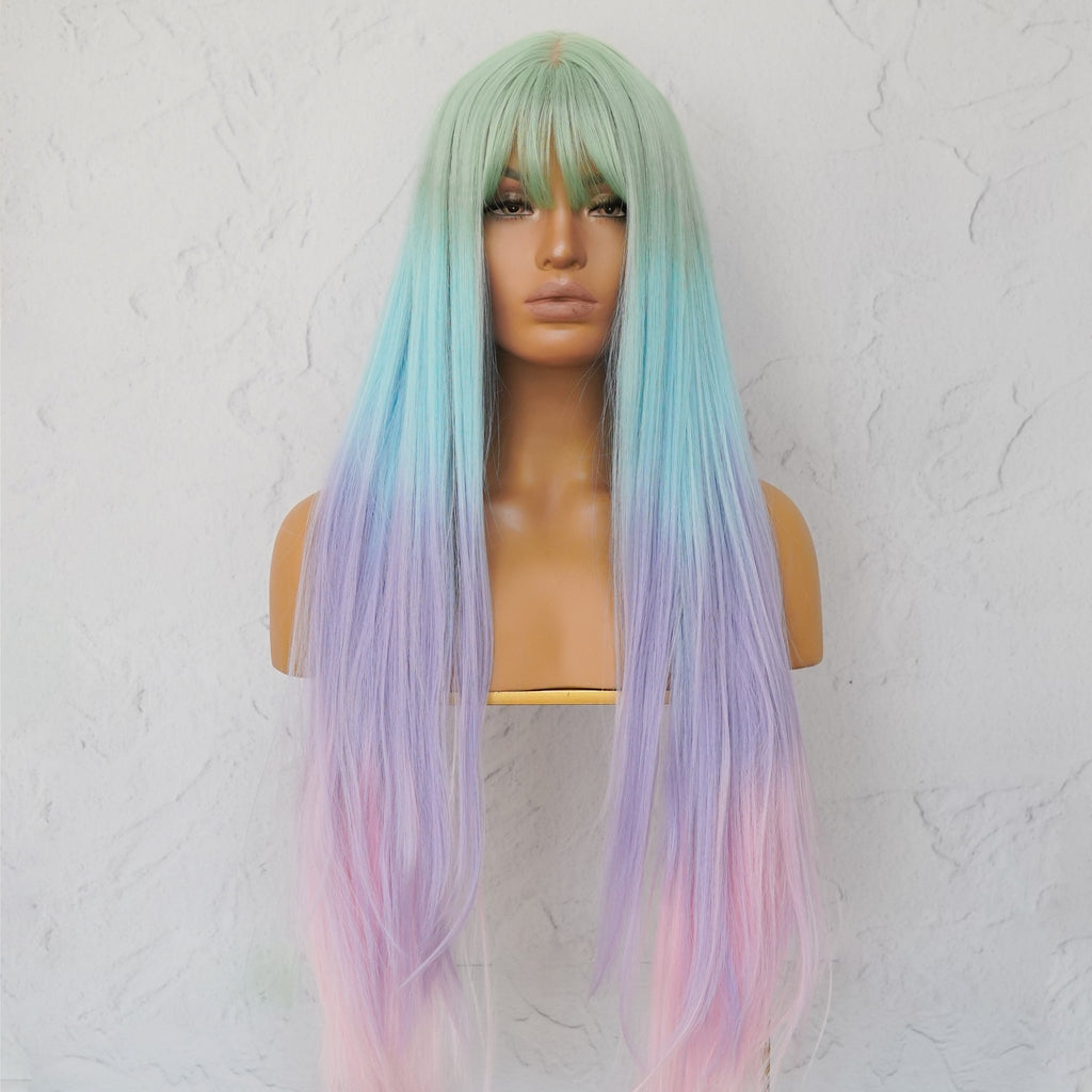 LIRA Rainbow Fringe Wig - Milk & Honey