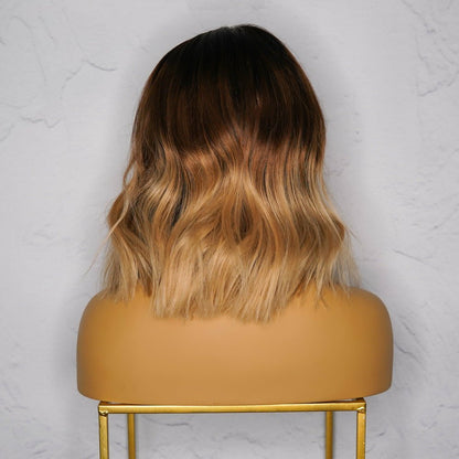LORELEI ombre brown human hair lace front wig | Milk &amp; Honey Wigs