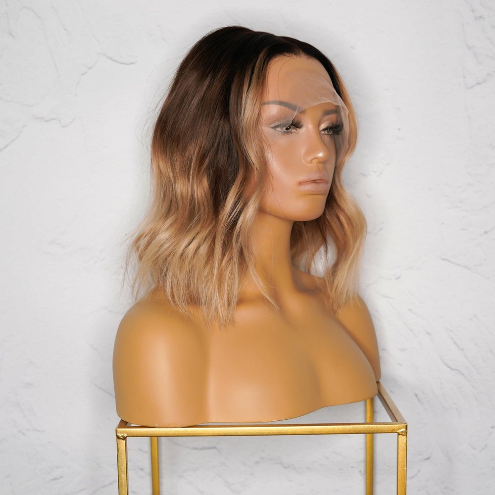 LORELEI Ombre Brown Human Hair Lace Front Wig - Milk &amp; Honey Wigs