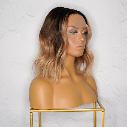 LORELEI ombre brown human hair lace front wig | Milk &amp; Honey Wigs
