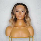 LORELEI Ombre Brown Human Hair Lace Front Wig - Milk & Honey Wigs