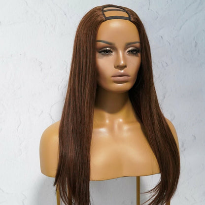 LOREN medium brown human hair u-part wig | Milk &amp; Honey Wigs