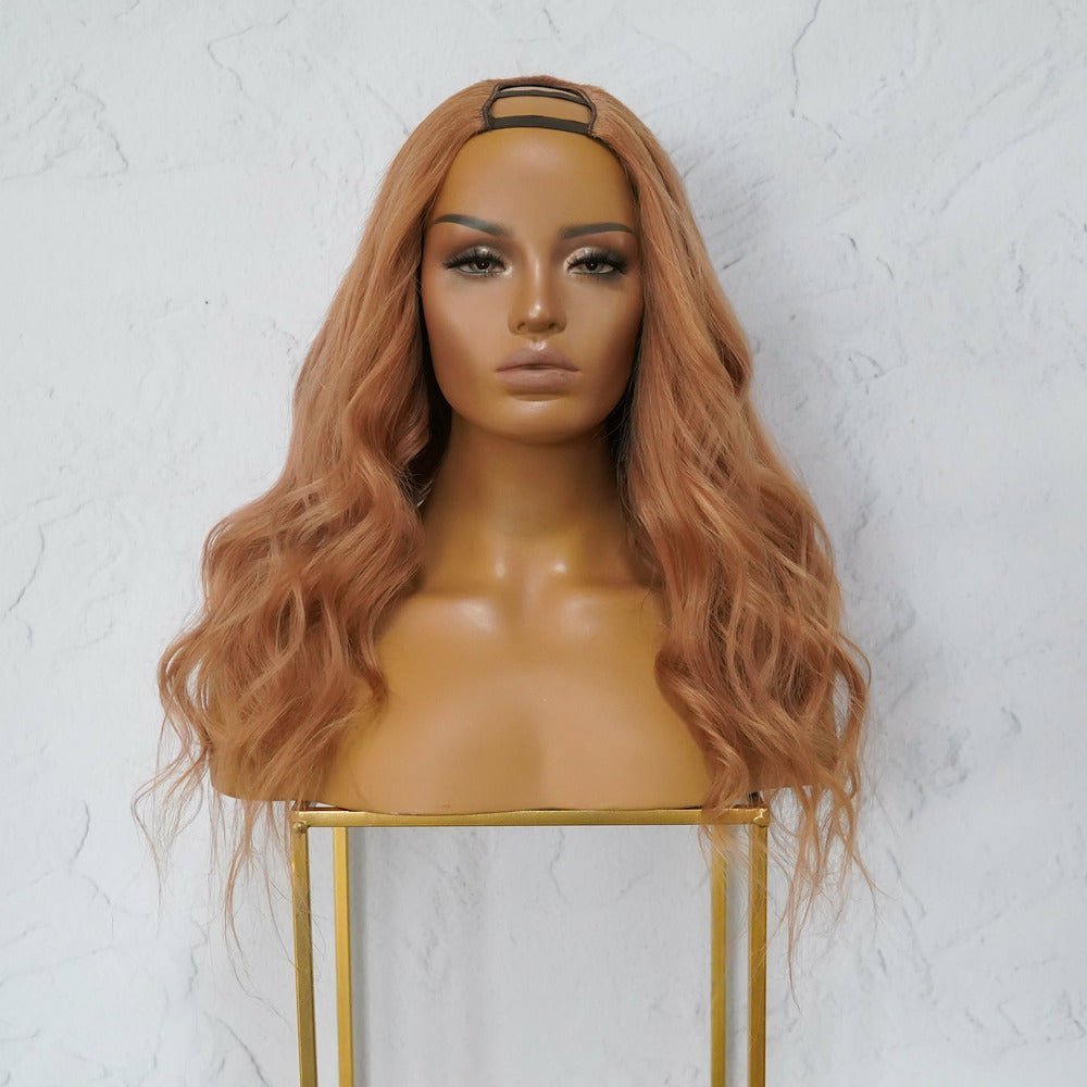 LOUISE Dark Strawberry Blonde Human Hair U Part Wig - Milk &amp; Honey Wigs