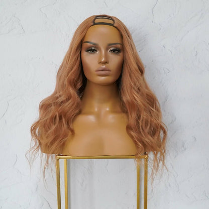 LOUISE dark strawberry blonde human hair u-part wig | Milk &amp; Honey Wigs